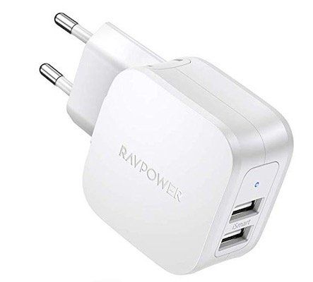 RAVPower USB 17W Ladeadapter mit 2 USB Ports für 4,49€ (statt 8€)   Prime