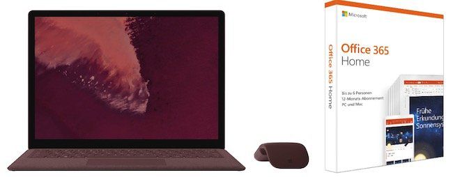 Microsoft Surface Laptop 2 mit 256GB + Office 365 für 849€ (statt 1.130€)