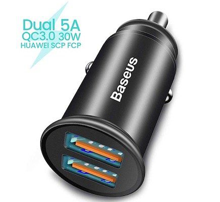 Baseus Kfz Ladegerät 5A 30W Dual QC3.0 für 6,49€ (statt 13€)   Prime