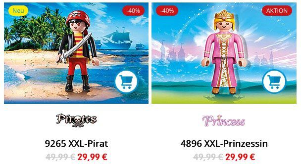 Playmobil Prinzessin oder Pirat als XXL Figur nur 29,99€ (statt 45€)