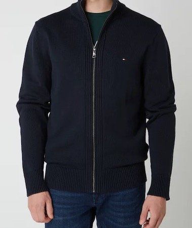 Tommy Hilfiger Strickjacke mit Stehkragen für 95,99€ (statt 113€)