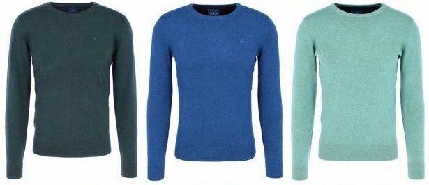 Tom Tailor Herren Basic Sweater aus 100% Baumwolle für je 19,99€ (statt 29€)