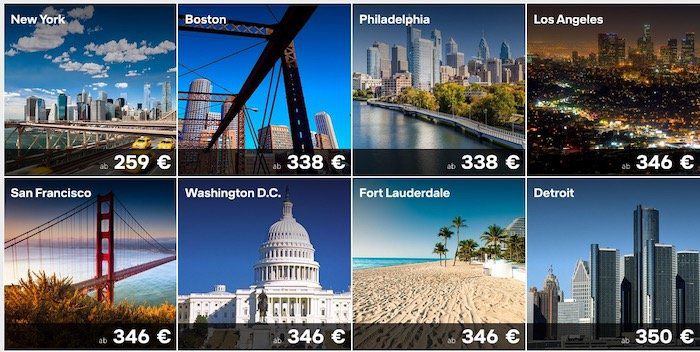 Lufthansa Nordamerika Spezial   z.B. nach New York ab 259€ oder Las Vegas ab 371€