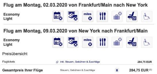 Lufthansa Nordamerika Spezial   z.B. nach New York ab 259€ oder Las Vegas ab 371€