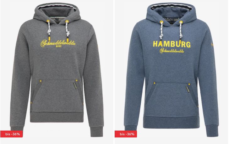 Schmuddelwedda Sale bis Mitternacht + bis 40% Extra Rabatt   z.B. Sweatjacke mit Kapuze für 95,97€ (statt 128€)