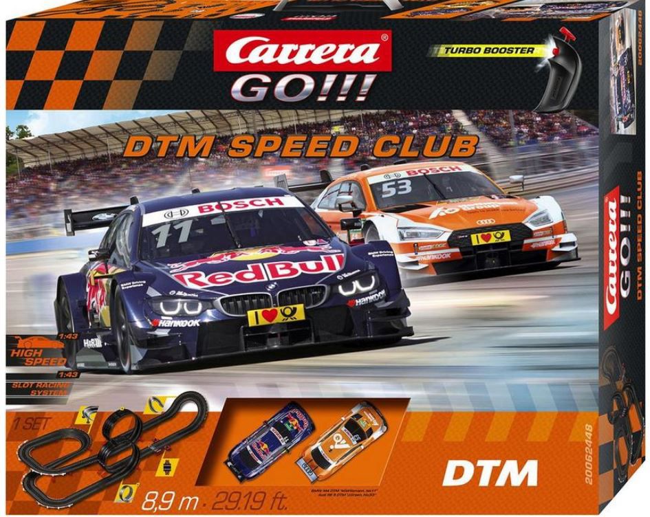 Ausverkauft! Carrera GO!!! DTM Speed Club 8,90m Autorennbahn mit Loopings für 38,50€ (statt 87€)