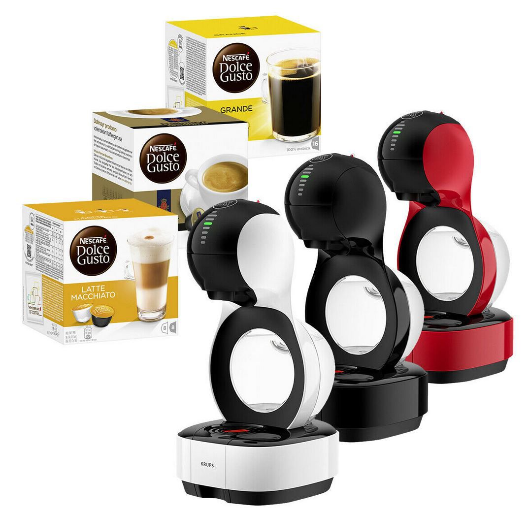 Krups KP 130 Lumio Dolce Gusto Kapselmaschine inkl. 3 Kapselpackungen (je 16 Stk.) für 39,95€