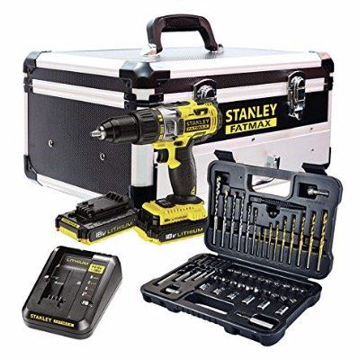 Stanley FatMax Kit aus Schlagbohrschrauber 18V und 50teiliges Zubehörpaket (2 Akkus + Ladegerät + Alu Koffer) für 142,11€ (statt 215€)