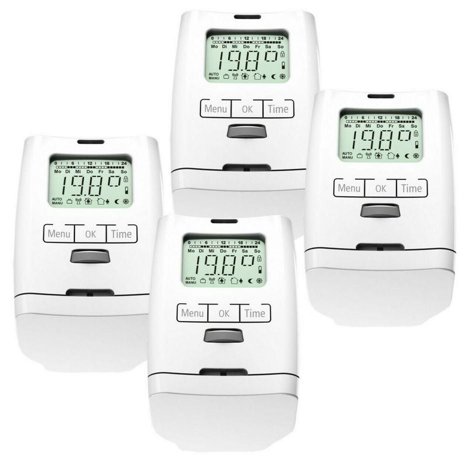 4er Set Olympia HT 2000 elektronischer Heizkörperthermostat für 49,99€ (statt 56€)