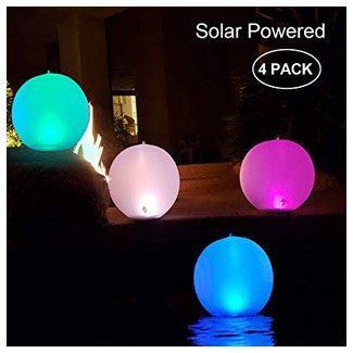 4er Pack Garten LED Solarlampen als 14 Kugel wasserdicht IP68 für 32,99€