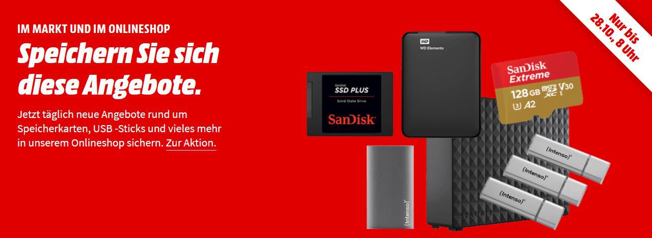 Media Markt Speicherwoche   z.B. CRUCIAL BX500 240 GB SSD, intern für 29€ (statt 36€)