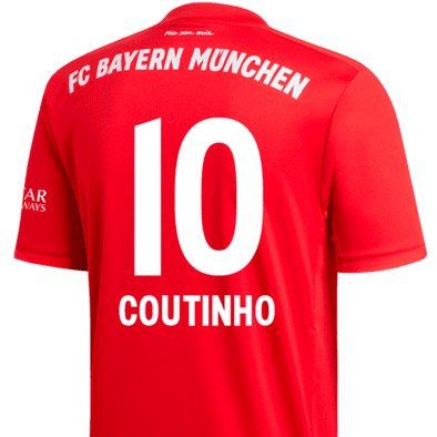 adidas FC Bayern Herren Heim Trikot 2019/20 mit oder ohne Coutinho Flock für 62,96€ (statt 95€)