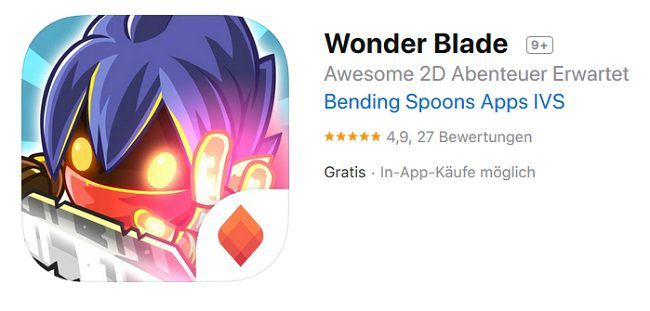 iOS: Wonder Blade kostenlos (statt 5,49€)