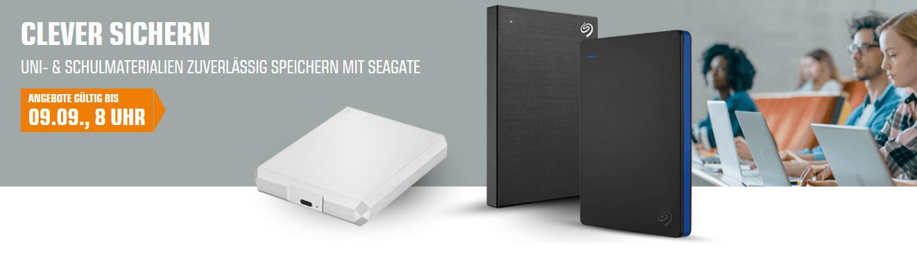 Saturn Clever sichern: günstige Festplatten   z.B. SEAGATE Expansion Desktop 8 TB für 139€ (statt 169€)