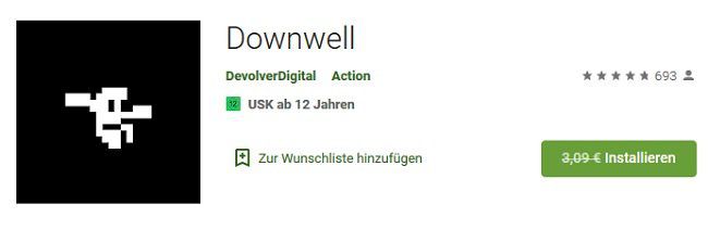Android: Downwell kostenlos (statt 3,09€)