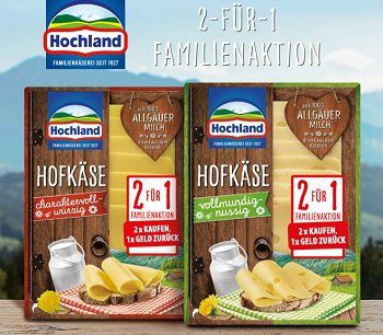 Hochland Käse: 2 für 1 Familienaktion