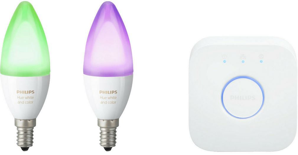 Philips Hue 2 x E14 o. E27 White and Color Ambiance Starter Set für 77,30€ (statt 90€)