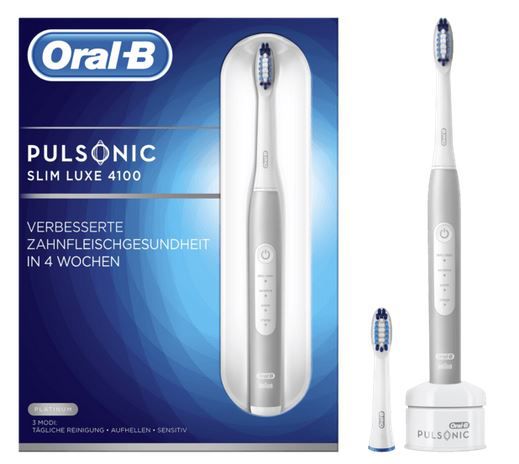 Media Markt eZahnputz Aktion: z. B. ORAL B Pulsonic Slim Luxe 4100 elektrische Zahnbürste Silber/Weiß für 49€ (statt 70€)