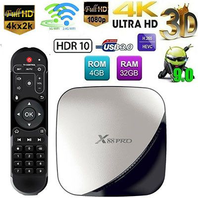 X88 PRO TV Box mit Android 9, 4/64GB & Dualband für 35,56€   aus DE