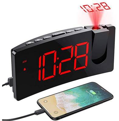 Projektionswecker mit 5 Zoll LED Display & Ladekabel für 19,59€ (statt 28€)