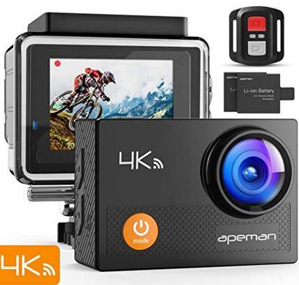 APEMAN A77   4K Actioncam mit 170° Weitwinkel für 36,99€ (statt 50€)