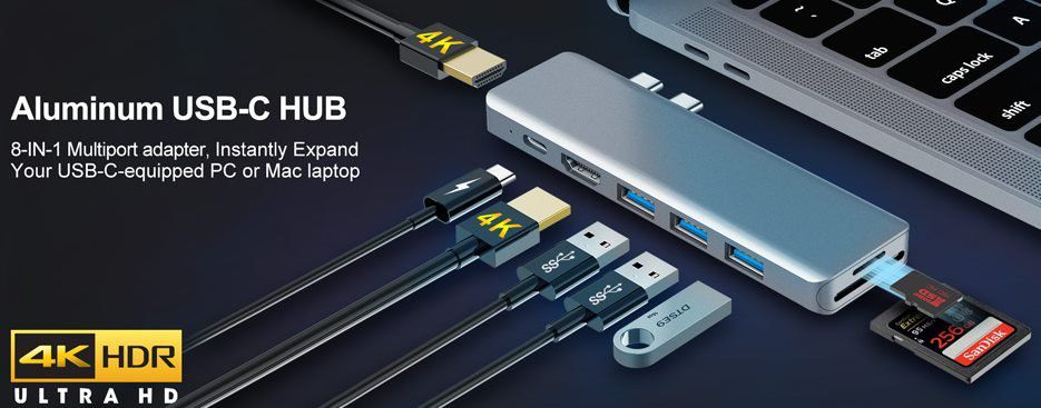 ANWIKE 8 in 1 USB C Hub für 39,99€ (statt 70€)