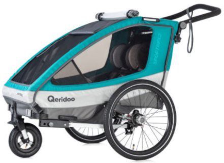 Qeridoo Kinderfahrradanhänger Sportrex 2 (2019) für 306,94€ (statt 356€)