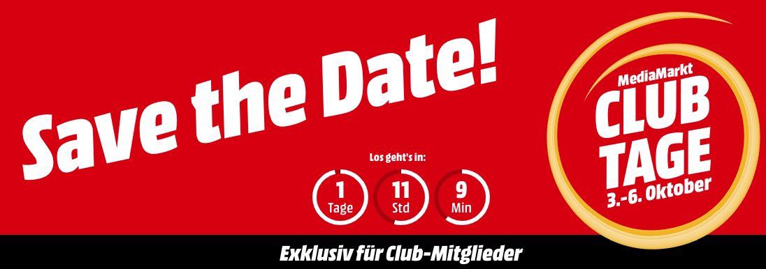 Media Markt Club Tage mit exklusiven Rabatten bis Mitternacht