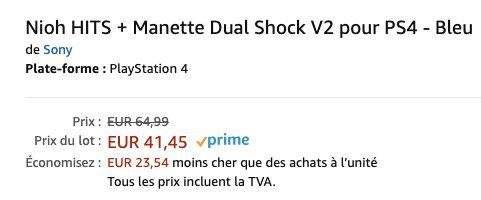 Sony DualShock 4 V2 Controller + Nioh (PS4) für 45,51€ (statt 76€)