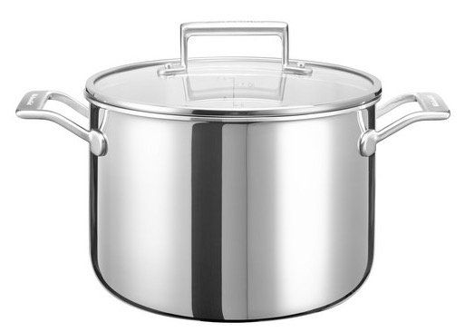 KitchenAid Koch  und Suppentopf (KC2T80SCST) 24 cm mit Deckel für 65,90€ (statt 95€)