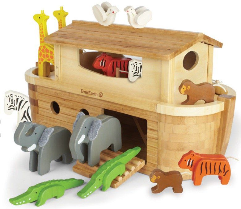 EverEarth Große Arche Noah + 14 Tiere (aus Holz und Bambus) für 70,83€ (statt 105€)