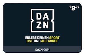 DAZN Gutschein für 1 Monat für 9,99€ (statt 11,99€)