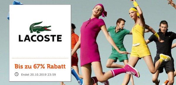 Lacoste Sale mit Restgrößen bei iBood   z.B. Poloshirt YH4801 für 29,95€ + VSK (statt 45€)