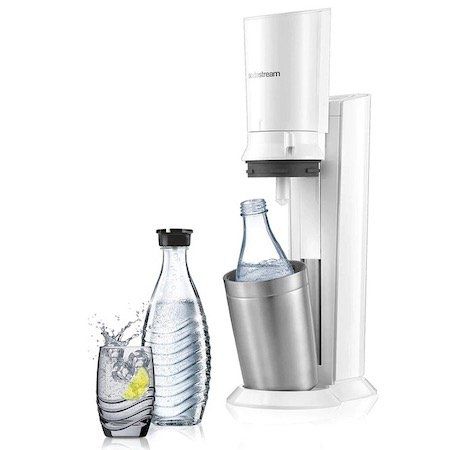 Wieder da! SodaStream Crystal 2.0 Wassersprudler in Weiß mit 2 Glaskaraffen für 89,99€ (statt 112€)