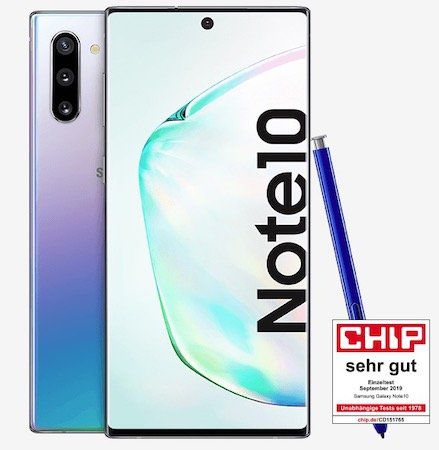 Samsung Galaxy Note 10 für 79€ + Vodafone Flat mit 14GB LTE für 41,99€ mtl.