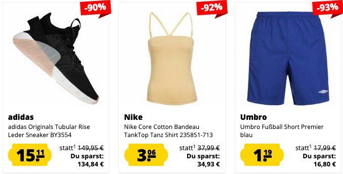 🔥 SportSpar mit bis zu 95% Rabatt auf viele Klamotten   z.B. Tokyo Laundry Polo Shirt für 3,40€ (statt 16€)