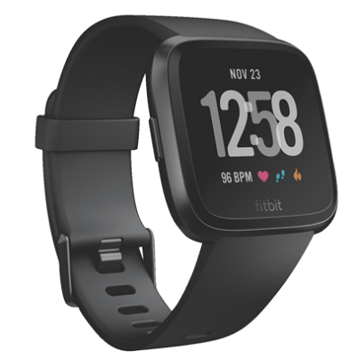 FITBIT Versa Smartwatch in Schwarz für 80,52€ (statt 119€)