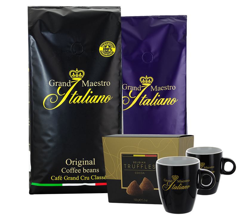 Grand Maestro Italiano 2kg + 2 gratis Gläser + belgische Trüffel für 29,94€ (statt 36€)