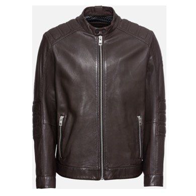 BOSS Leder Jacke Jagson5 Dunkelbraun in M bis XXL für 239,20€ (vorher 499€)