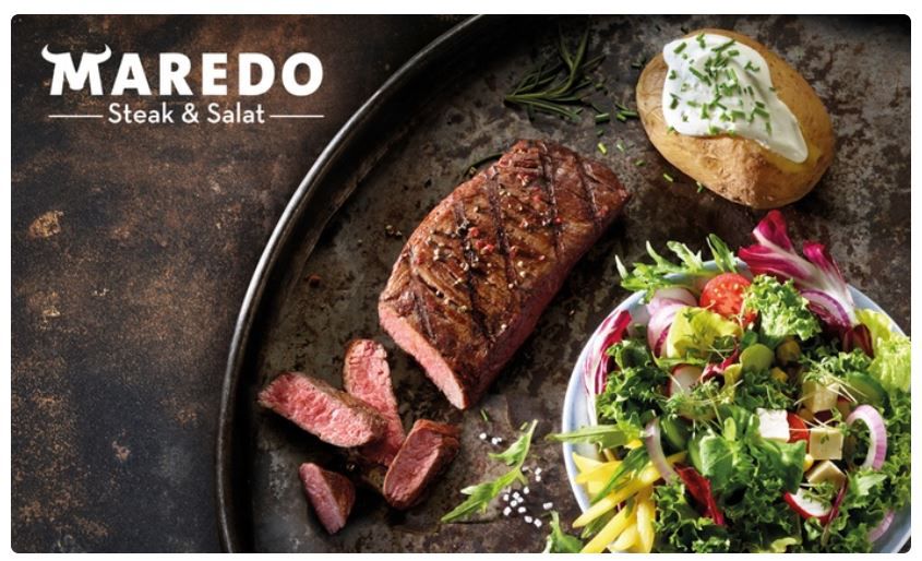 Maredo Gutschein: 2 Personen Steak Menü mit All you can eat Salat für 49,99€ (statt 79,88€)