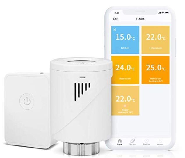 Meross Smart WLAN Heizkörperthermostat + MTS100H Hub mit Alexa + Google für 46,99€ (statt 63€)