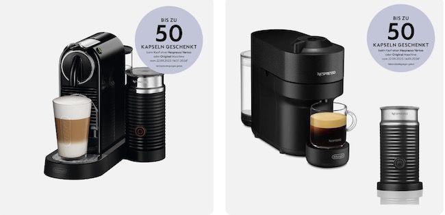 eBay:  25% auf Nespresso Maschinen + Gratis Kapseln