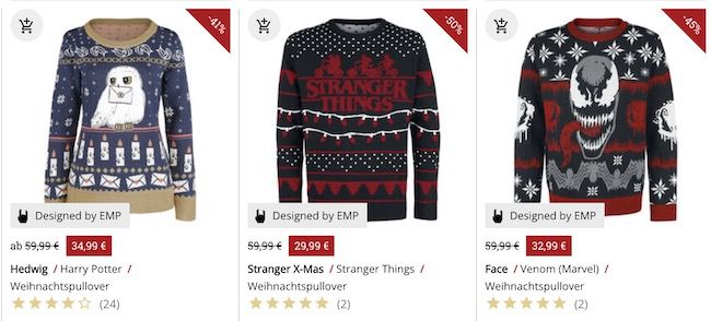 Xmas Strickpullis bei EMP + 20% Extra   z.B. Assassins Creed für 22€ (statt 66€)