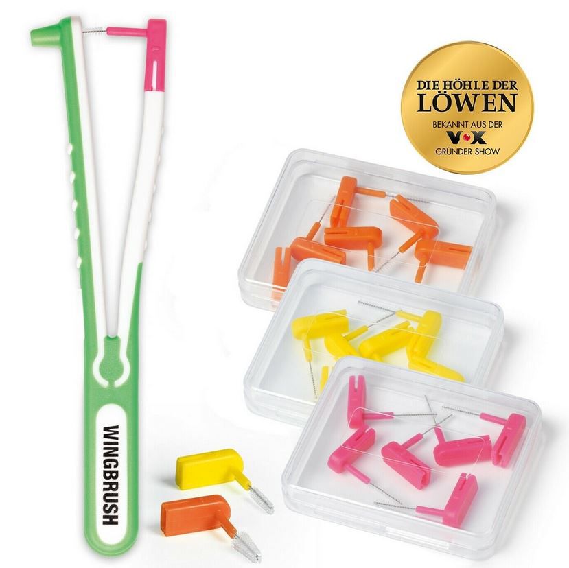 WINGBRUSH Interdentalbürste Starter Set + bis zu 18 Aufsätze für 19,99€