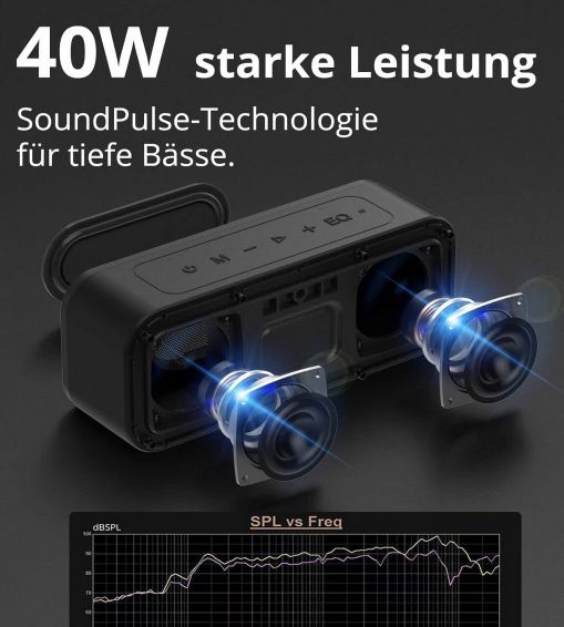 Tronsmart Force Bluetooth 40W Lautsprecher mit bis zu 15h Musikwiedergabe für 39,59€ (statt 50€)