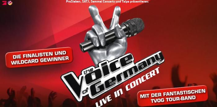 The Voice of Germany Live in Concert Ticket in Aschaffenburg + ÜN im Premium Hotel ab 79€ p.P.