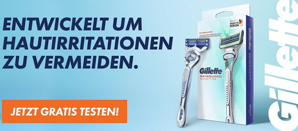 Gillette Skinguard Sensitive Rasierer kostenlos
