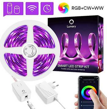 3m RGBWW LED Stripe mit App  & Sprachsteuerung für 21,59€ (statt 36€)