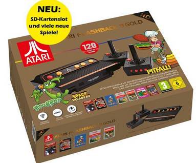 ATARI Flashback 9 Gold HD Retro Spielekonsole mit 120 Spiele & 2 Controllern für 54,94€ (statt 99€)