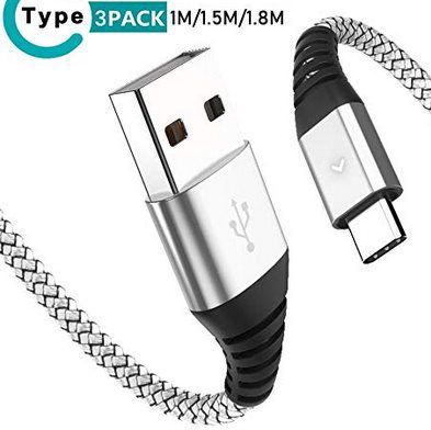 2 oder 3 USB A auf Typ C Kabel mit LED ab 4,79€   Prime